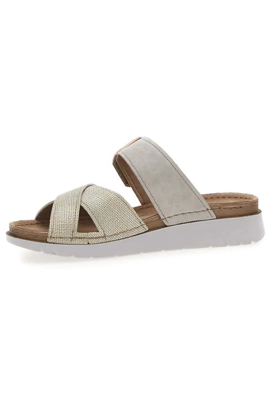 Ciabatte incrociate beige Inblu 46CN