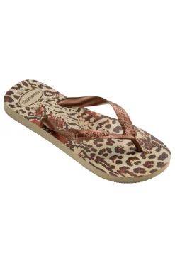 Ciabatte Infradito Beige e Marrone Effetto Maculato Havaianas Top Animal