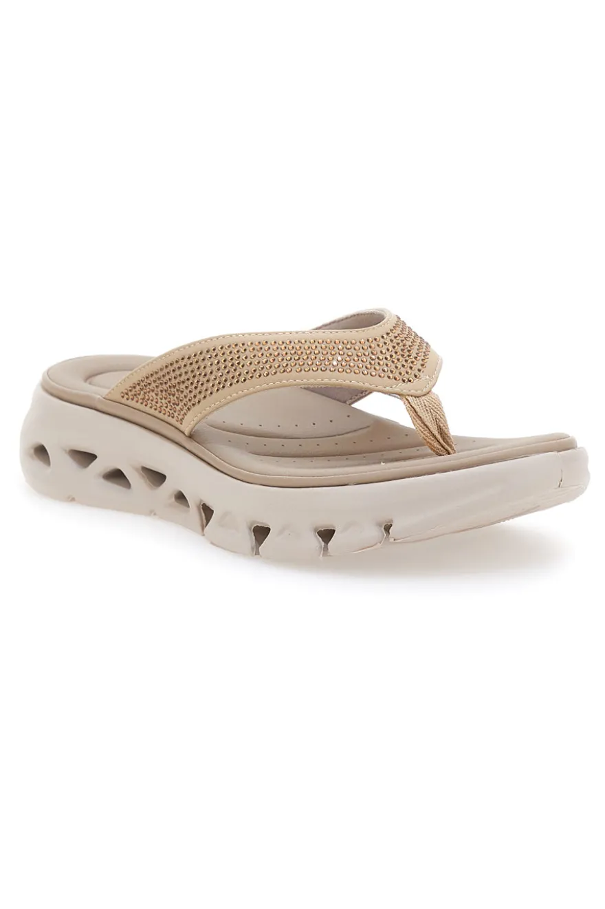 Ciabatte Infradito Beige Ammortizzate Plocadi G80635