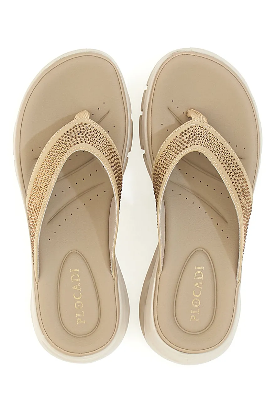 Ciabatte Infradito Beige Ammortizzate Plocadi G80635
