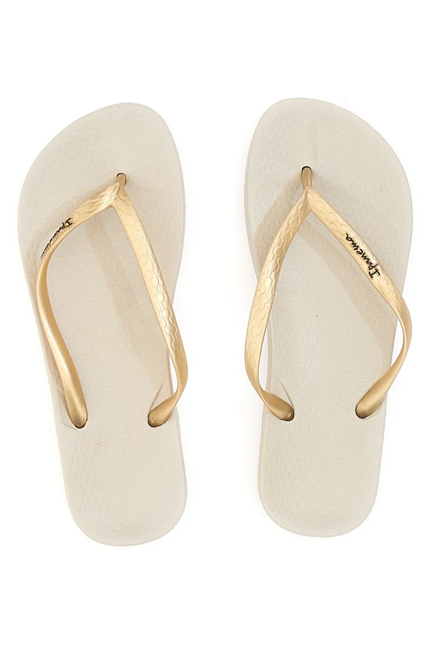 Ciabatte Infradito Beige/Gold Ipanema Anatomica Tan Fem