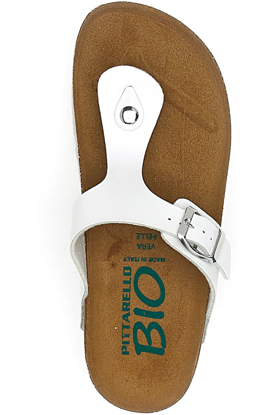 Ciabatte Infradito bianche con plantare anatomico PITTARELLO BIO 335P2177SR