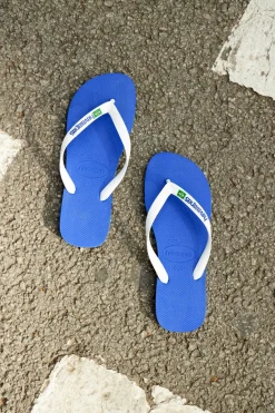 Ciabatte Infradito Blu Havaianas Brasil Logo