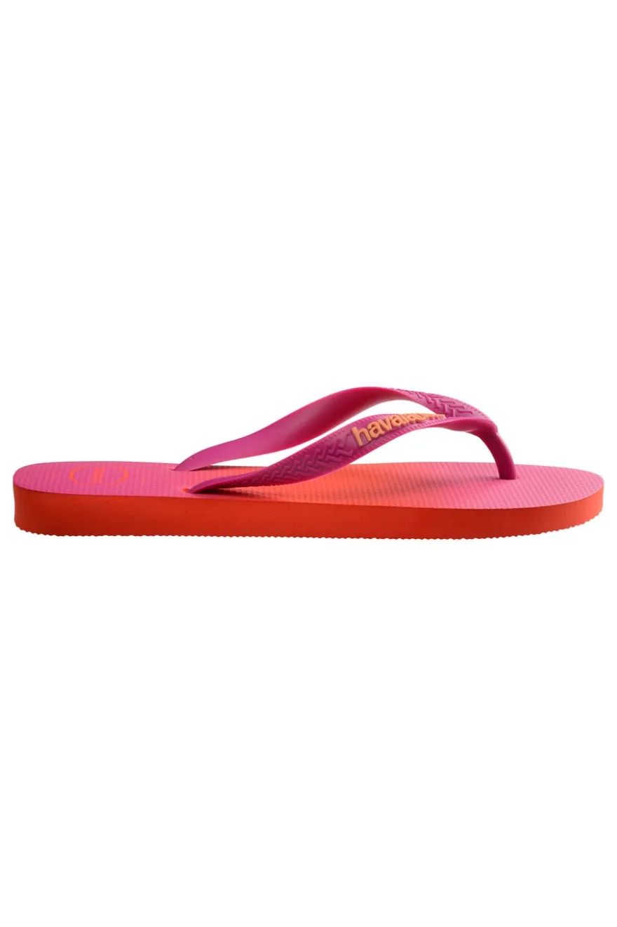 Ciabatte Infradito Fucsia e Arancione con Effetto Sfumato Havaianas Top Fashion