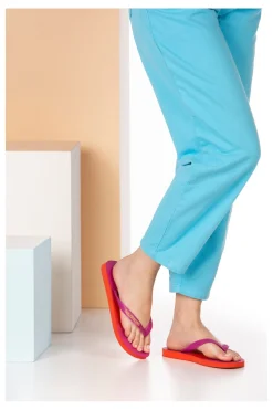 Ciabatte Infradito Fucsia e Arancione con Effetto Sfumato Havaianas Top Fashion