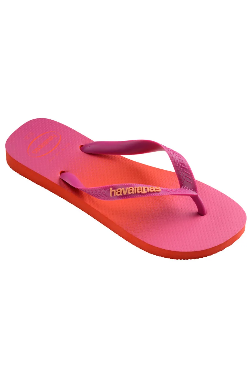 Ciabatte Infradito Fucsia e Arancione con Effetto Sfumato Havaianas Top Fashion