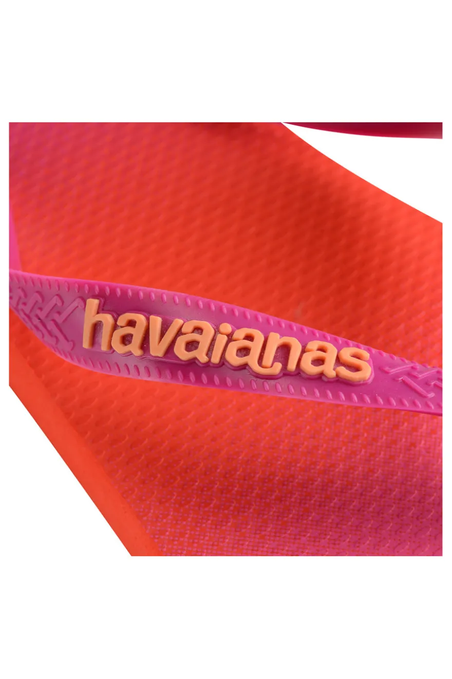 Ciabatte Infradito Fucsia e Arancione con Effetto Sfumato Havaianas Top Fashion