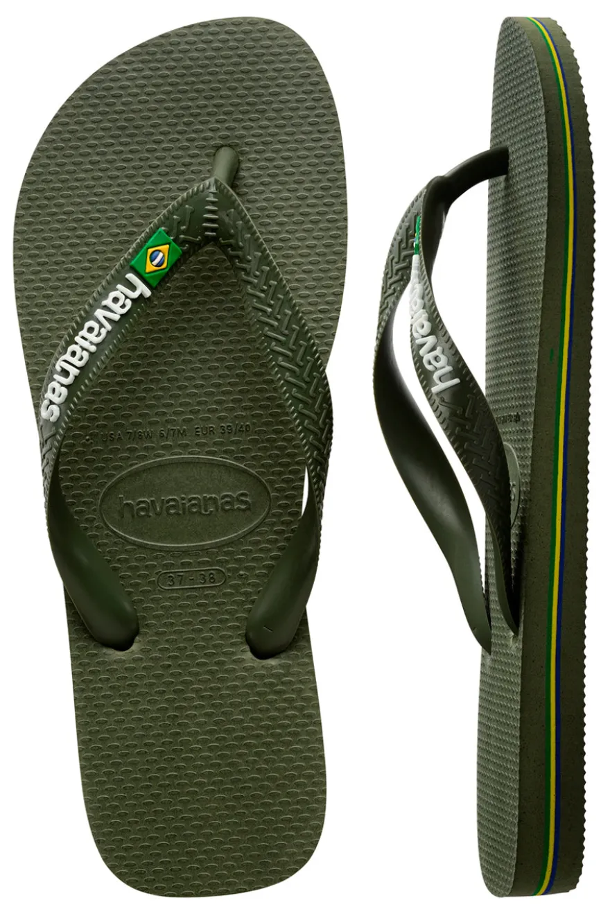 Ciabatte Infradito Havaianas Brasil Logo Verdi