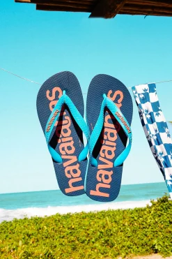 Ciabatte Infradito Havaianas Top Logomania Turchese