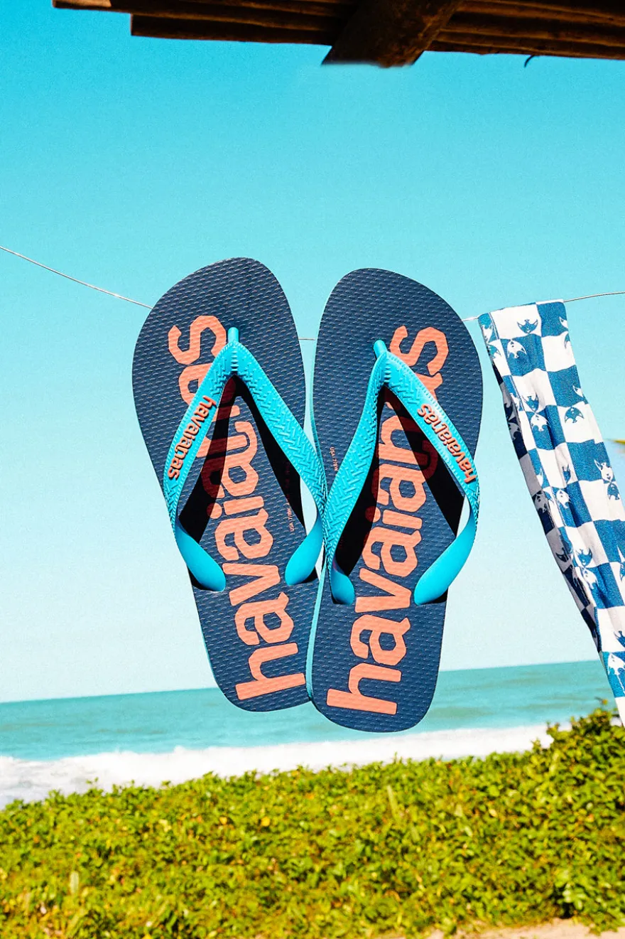 Ciabatte Infradito Havaianas Top Logomania Turchese