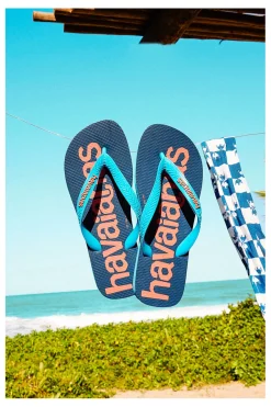 Ciabatte Infradito Havaianas Top Logomania Turchese
