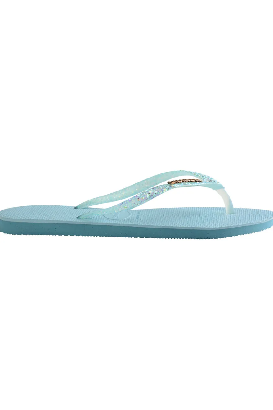 Ciabatte Infradito Havaianas Slim Flourish Azzurre