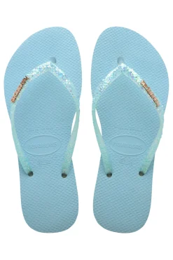 Ciabatte Infradito Havaianas Slim Flourish Azzurre