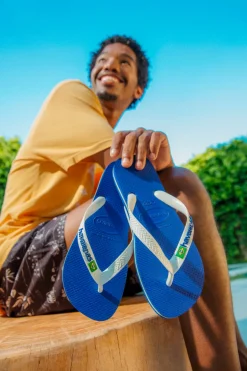 Ciabatte Infradito Havaianas Brasil Logo Blu