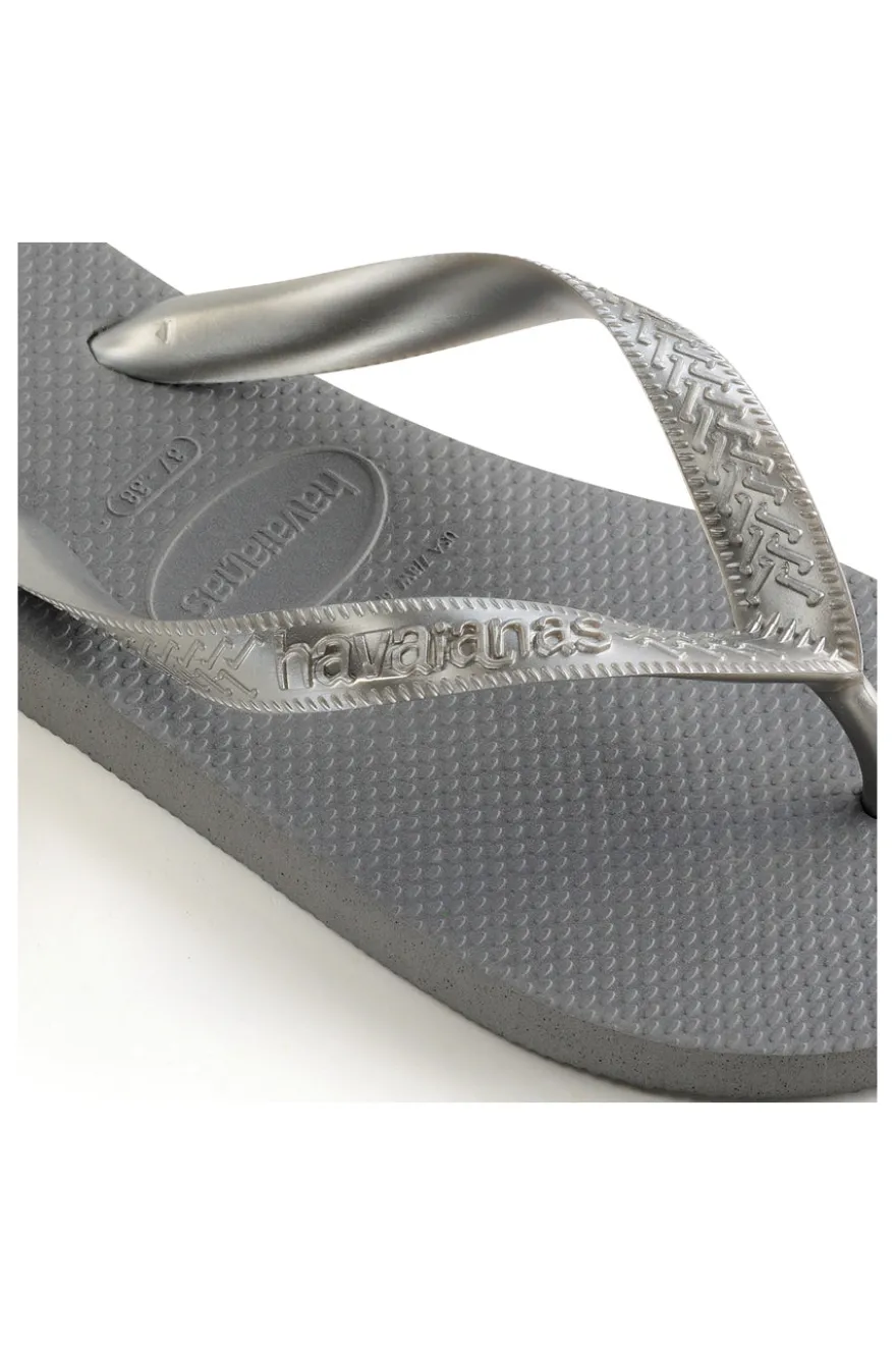Ciabatte Infradito in Gomma Grigie Havaianas Top Tiras FC