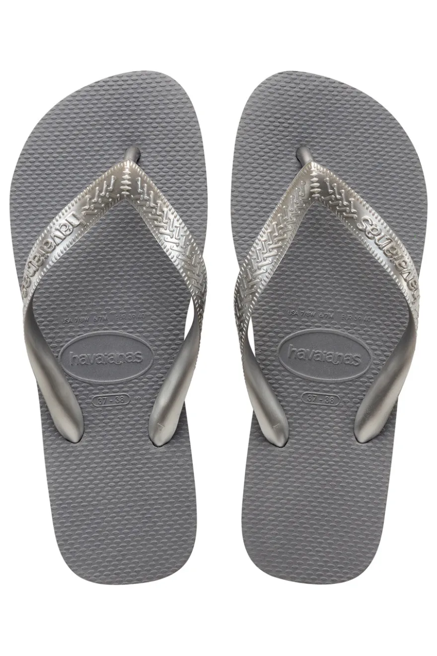 Ciabatte Infradito in Gomma Grigie Havaianas Top Tiras FC