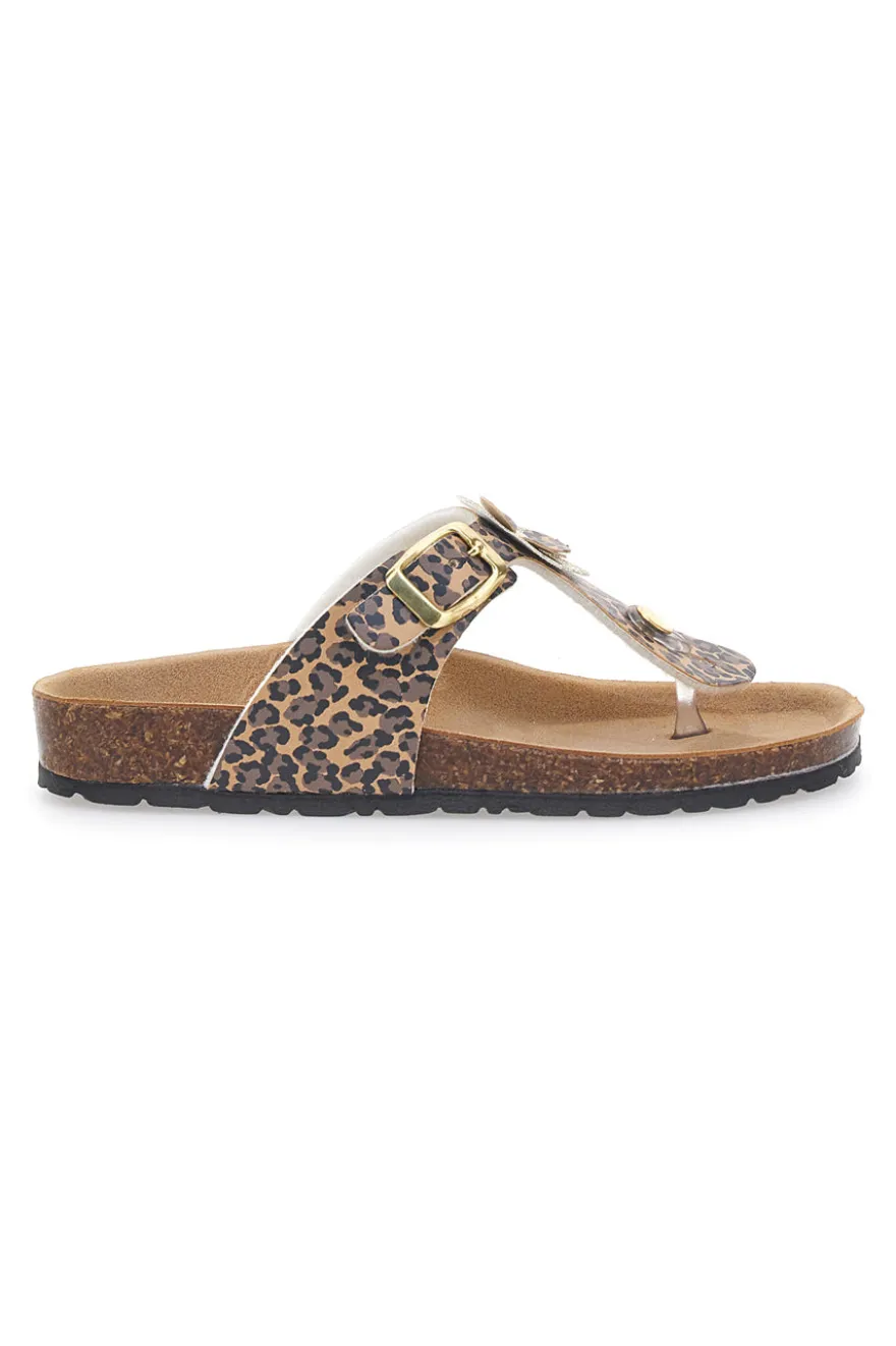 Ciabatte Infradito Leopardate Made in Italy PITT KIDS 45261LET