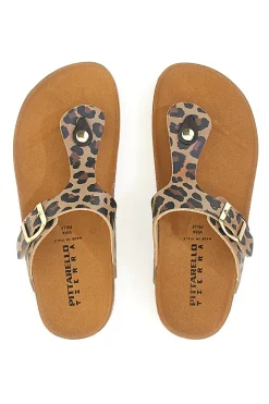 Ciabatte Infradito Leopardate in Vera Pelle Made in Italy Pittarello Tierra 335A2177SR