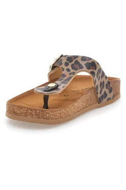 Ciabatte Infradito Leopardate in Vera Pelle Made in Italy Pittarello Tierra 335A2177SR