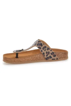 Ciabatte Infradito Leopardate in Vera Pelle Made in Italy Pittarello Tierra 335A2177SR