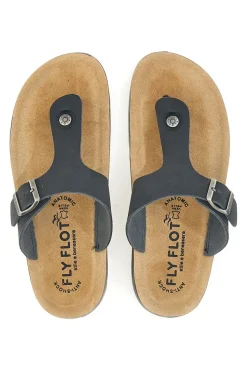 Ciabatte Infradito nere con shock absorbing plantare anatomico Fly Flot 782154C