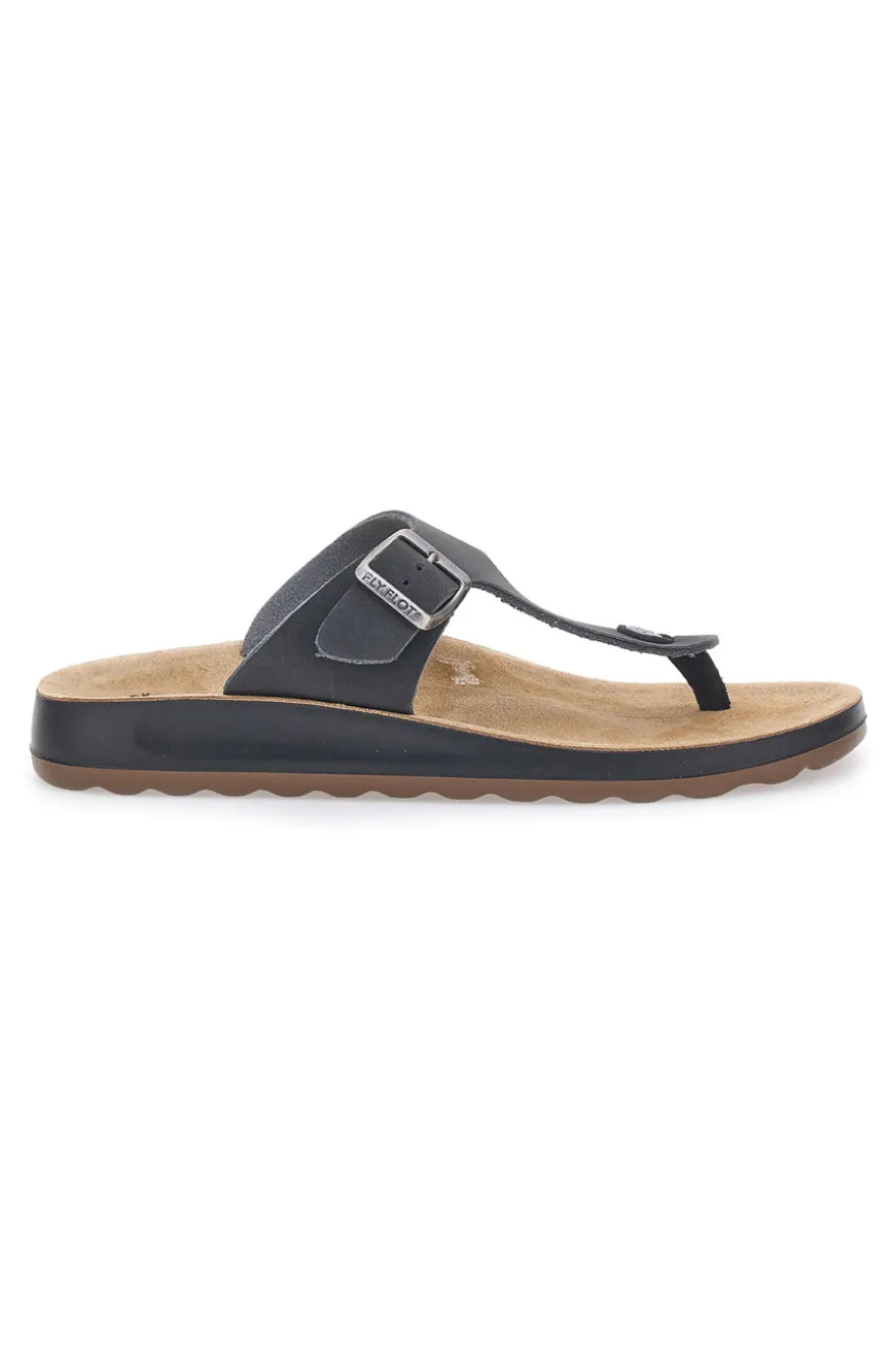 Ciabatte Infradito nere con shock absorbing plantare anatomico Fly Flot 782154C
