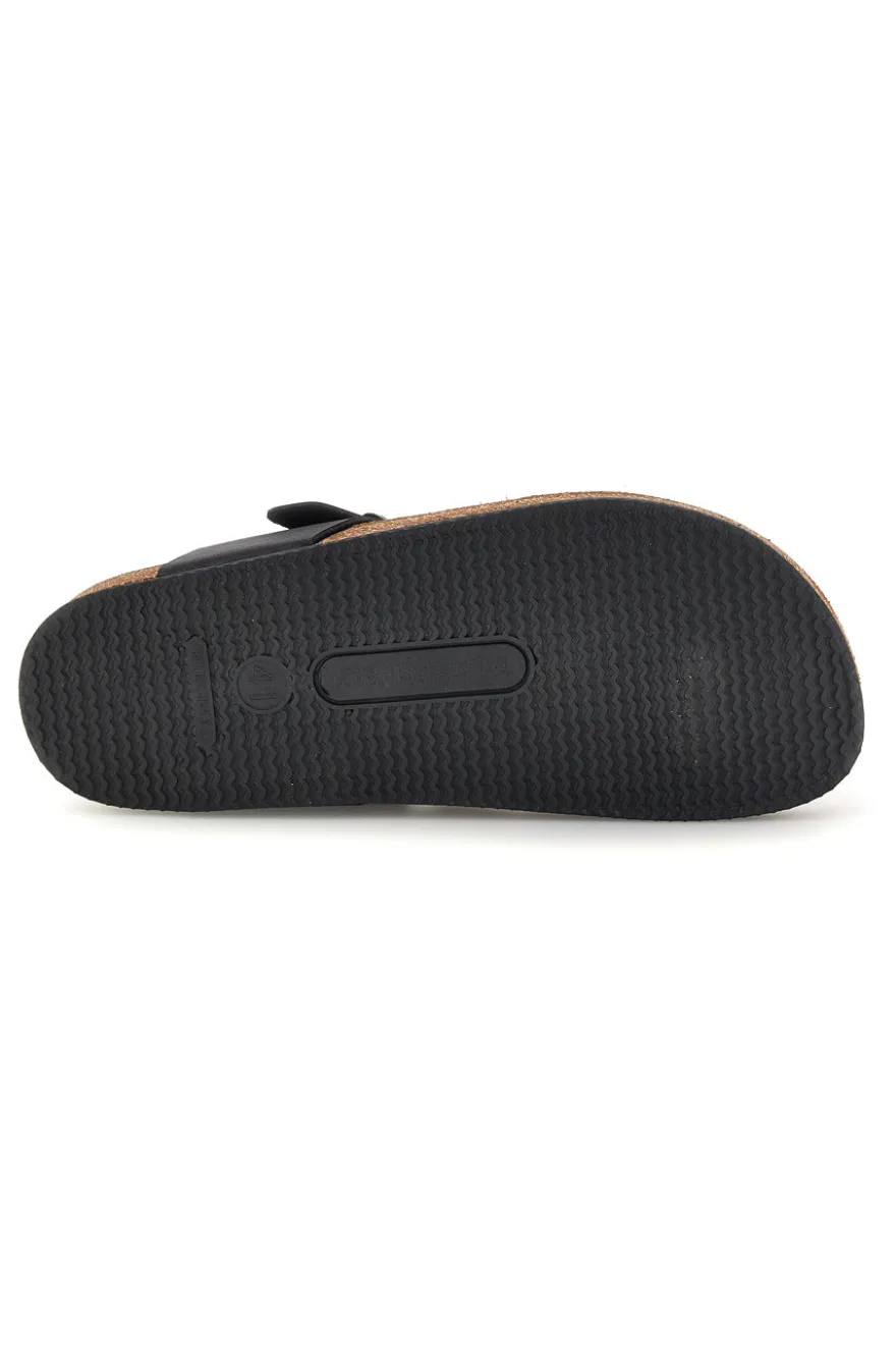 Ciabatte infradito nere con fibbia Pittarello tierra 335A2177SR
