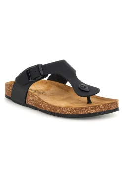 Ciabatte infradito nere con fibbia Pittarello tierra 335A2177SR
