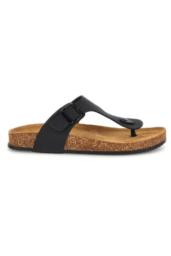 Ciabatte infradito nere con fibbia Pittarello tierra 335A2177SR