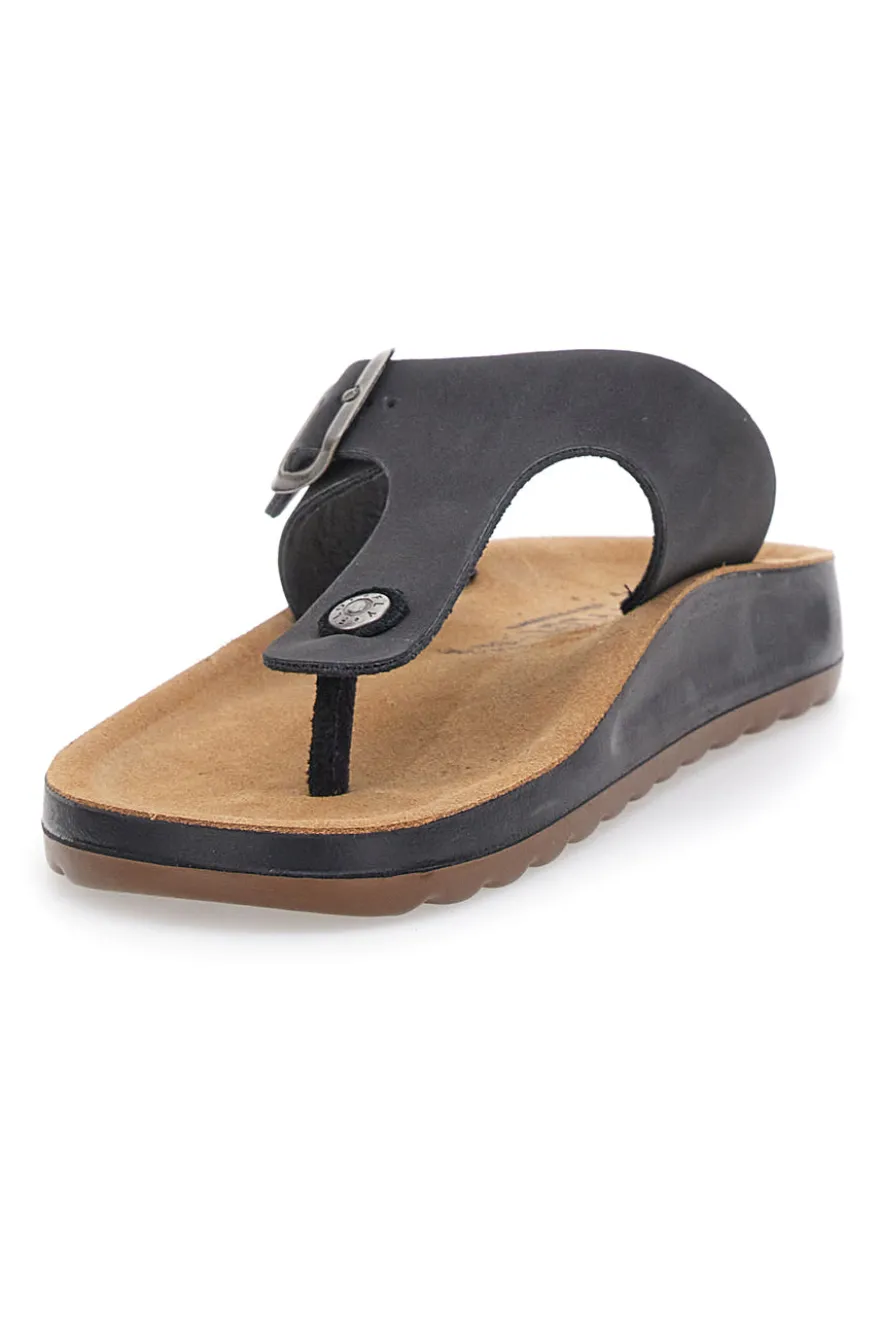 Ciabatte Infradito Nere Comfort Made in Italy Fly Flot 782154