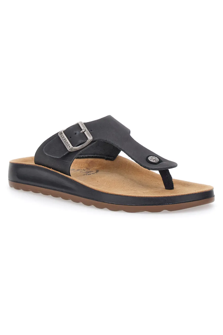 Ciabatte Infradito Nere Comfort Made in Italy Fly Flot 782154