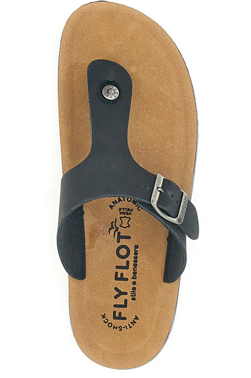 Ciabatte Infradito Nere Comfort Made in Italy Fly Flot 782154