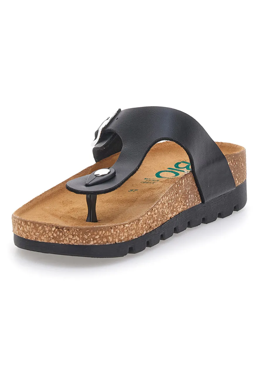 Ciabatte Infradito nere con plantare anatomico PITTARELLO BIO 335P2177SR
