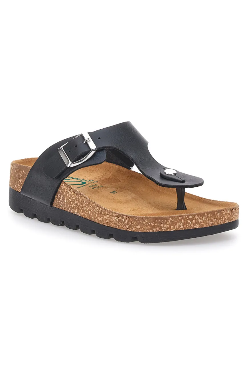 Ciabatte Infradito nere con plantare anatomico PITTARELLO BIO 335P2177SR