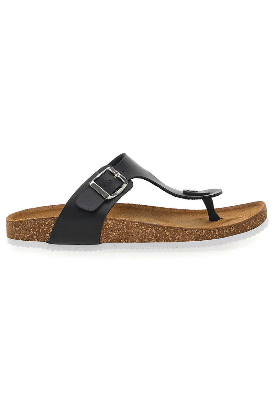 Ciabatte Infradito Nere in Vera Pelle Made in Italy Pittarello Tierra 335A2177SR