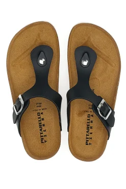 Ciabatte Infradito Nere in Vera Pelle Made in Italy Pittarello Tierra 335A2177SR