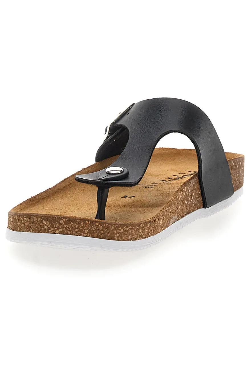 Ciabatte Infradito Nere in Vera Pelle Made in Italy Pittarello Tierra 335A2177SR