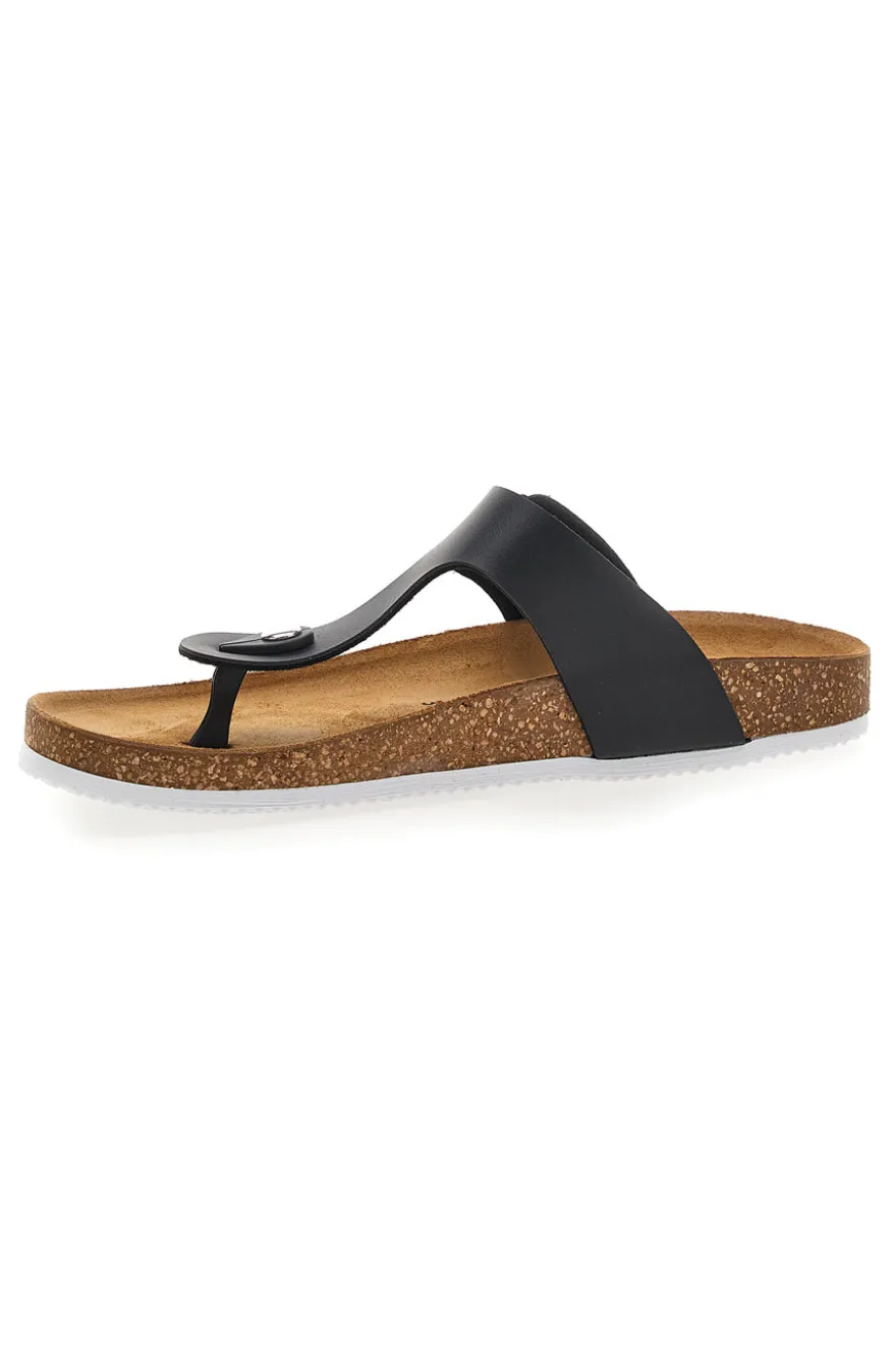 Ciabatte Infradito Nere in Vera Pelle Made in Italy Pittarello Tierra 335A2177SR