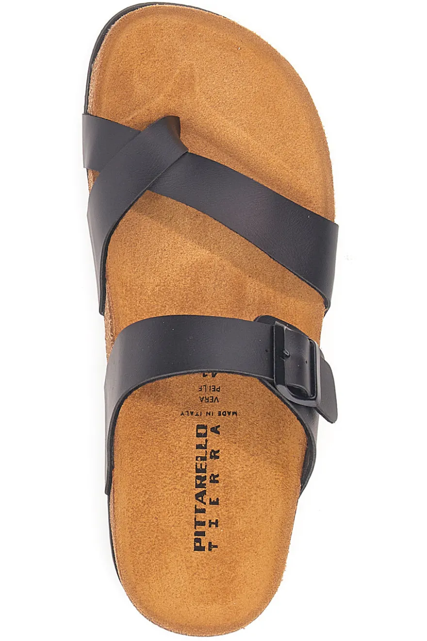 Ciabatte infradito nere Made in Italy Pittarello Sun 335A311SR