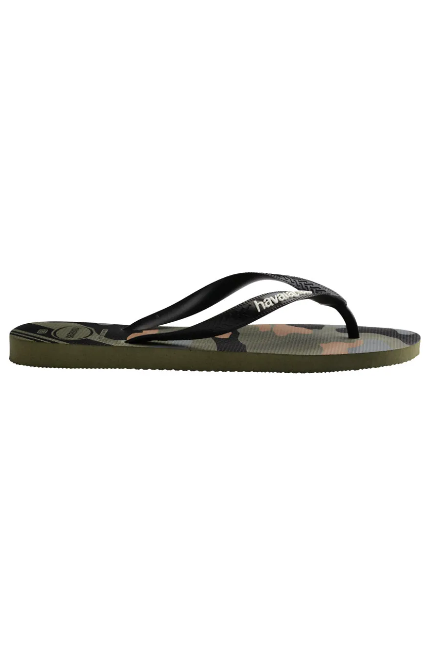 Ciabatte Infradito Verde Militare In Gomma Havaianas Top Camu