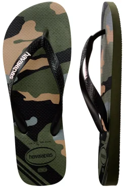 Ciabatte Infradito Verde Militare In Gomma Havaianas Top Camu