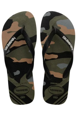 Ciabatte Infradito Verde Militare In Gomma Havaianas Top Camu