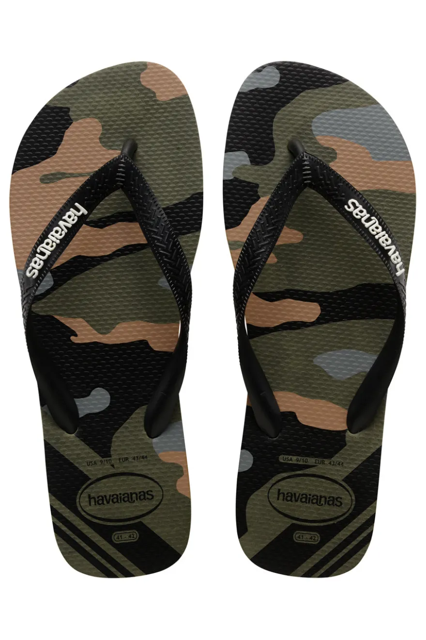 Ciabatte Infradito Verde Militare In Gomma Havaianas Top Camu