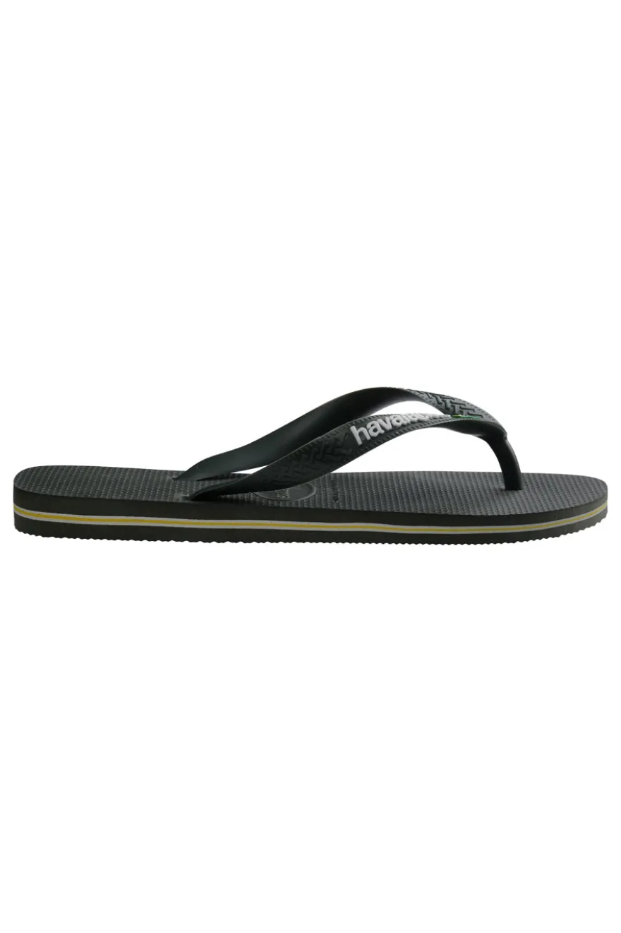 Ciabatte Infradito Verdi Havaians Brasil Logo