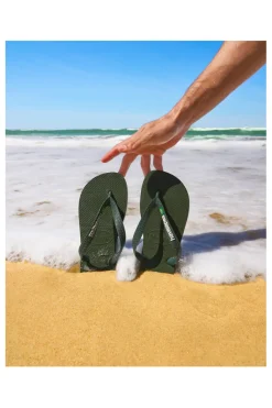 Ciabatte Infradito Verdi Havaians Brasil Logo