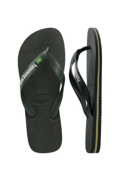 Ciabatte Infradito Verdi Havaians Brasil Logo