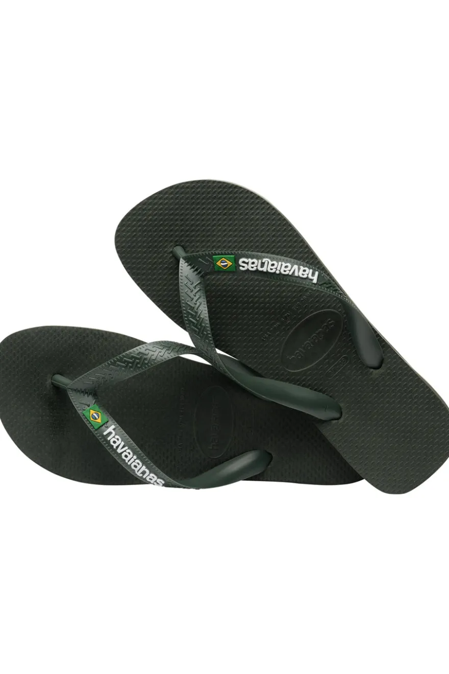 Ciabatte Infradito Verdi Havaians Brasil Logo