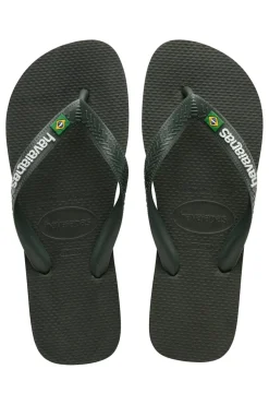Ciabatte Infradito Verdi Havaians Brasil Logo