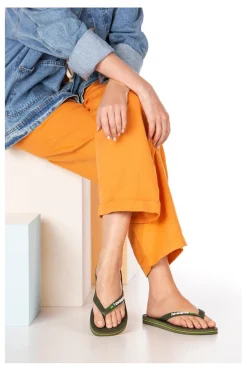 Ciabatte Infradito Verdi Havaians Brasil Logo