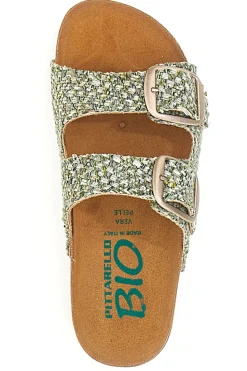 Ciabatte intrecciate multicolor con doppia fibbia PITTARELLO BIO 335P20630SR